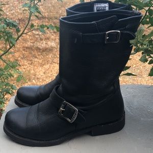Frye Veronica short double buckle motorcycle boots